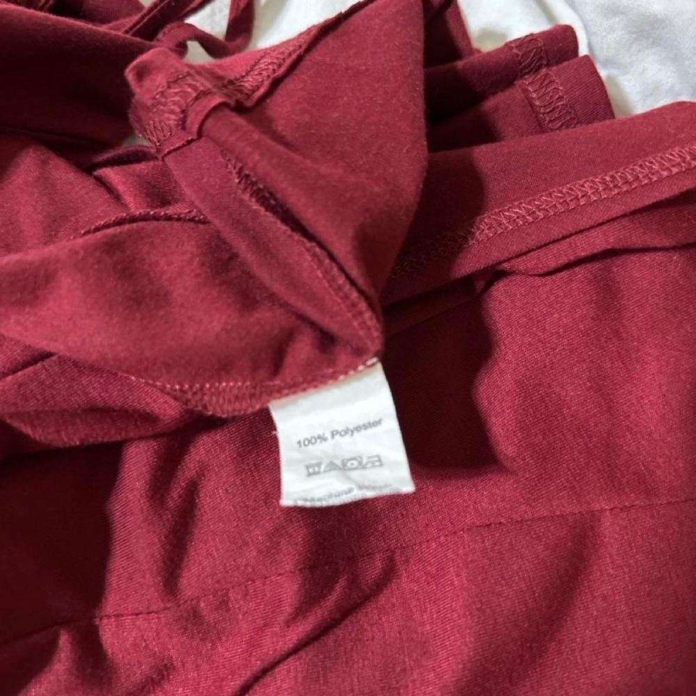 Curve Burgundy Red Ruched Side Drawstring Maxi Dress 0XL Plus Size Sleeveless - Picture 6 of 6